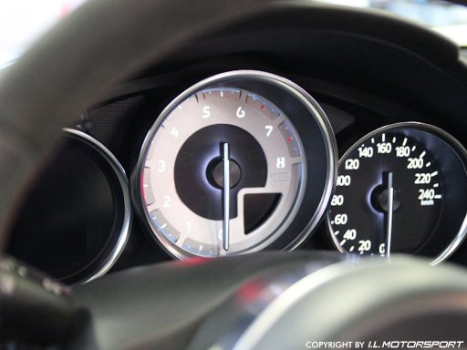 MX-5 Tachometer / Speedometer Dial Face Silver